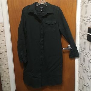 Lands End Wool Shirt Dress
